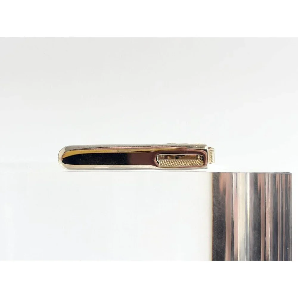 Minimalist 80's Style Smooth Gold Toned Vintage Men's Tie Bar | Tie Clip